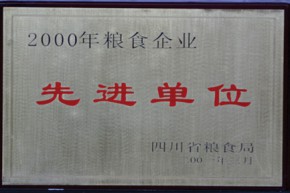2000年粮食企业先进单位